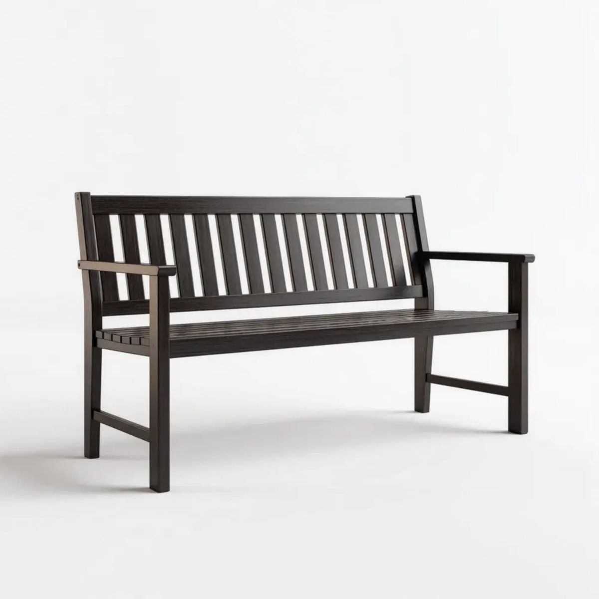 Dwuosobowa ławka ogrodowa z drewna ciemnobrązowa 120 x 65 x 88 cm