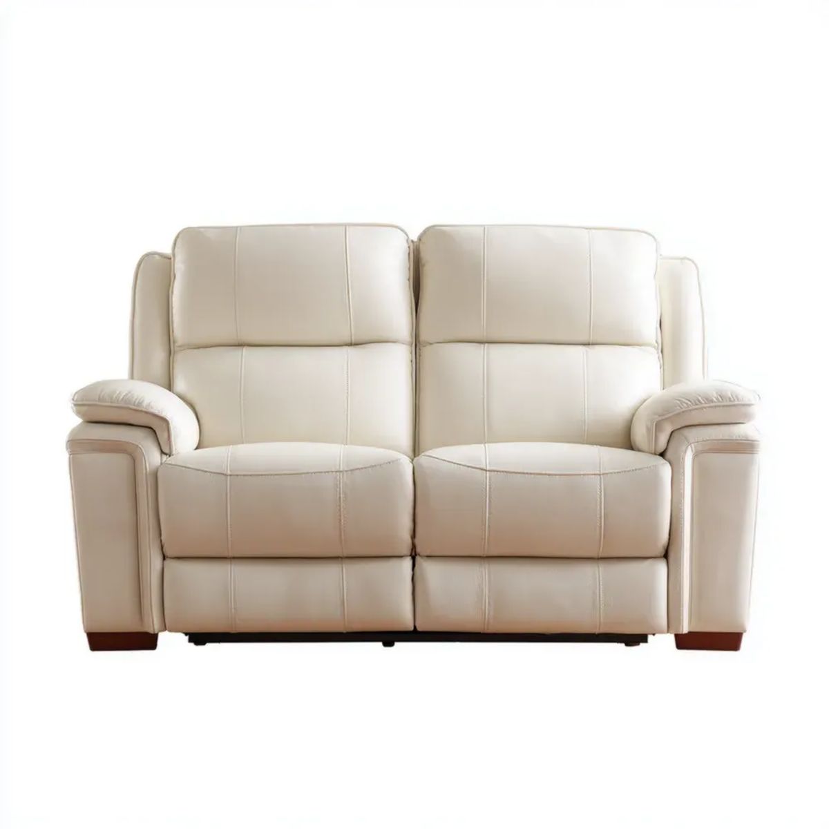 Kremowa sofa dwuosobowa z tapicerką PU 170 × 92 × 102 cm