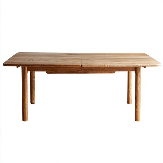 Rozkładany stół do jadalni z litego drewna dębowego, naturalny dąb, 160–200 × 90 × 75 cm