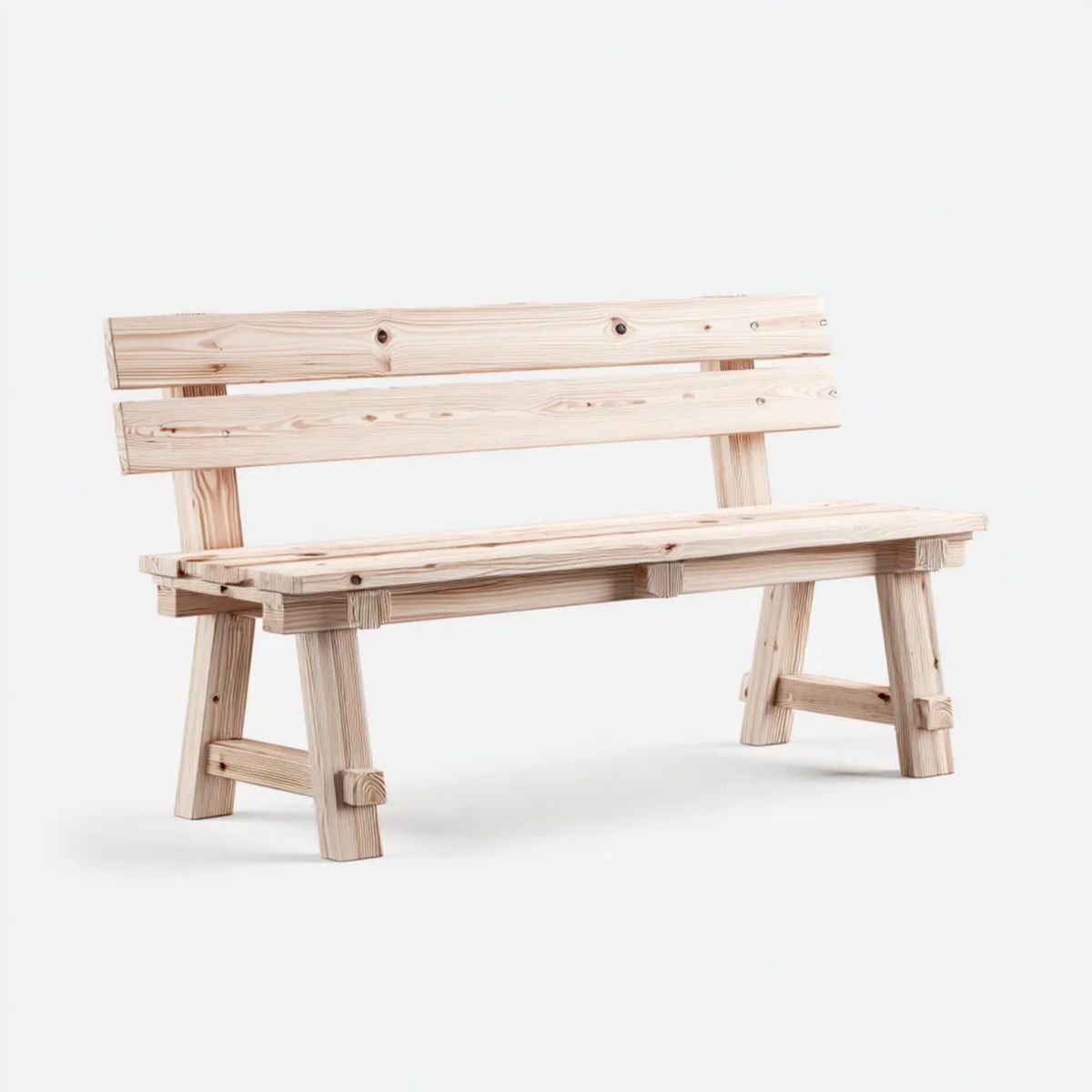 Ogrodowa ławka z drewna naturalnego 120 × 60 × 80 cm
